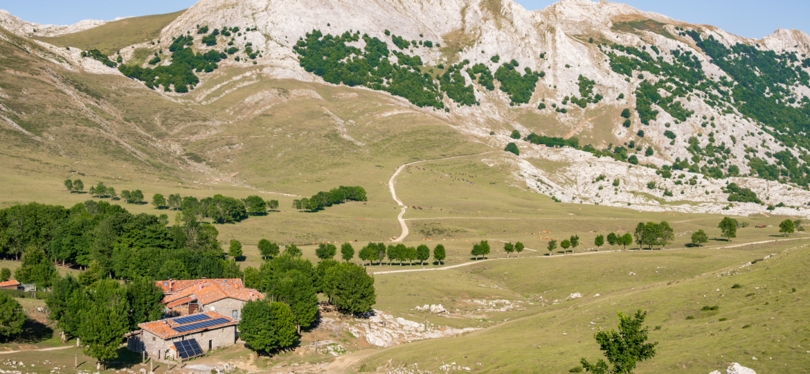 View of valley of Urbia in the Basque Country (Spain)